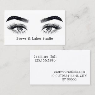 Tarjeta De Visita Microblando moderno, cejas, maquillaje permanente