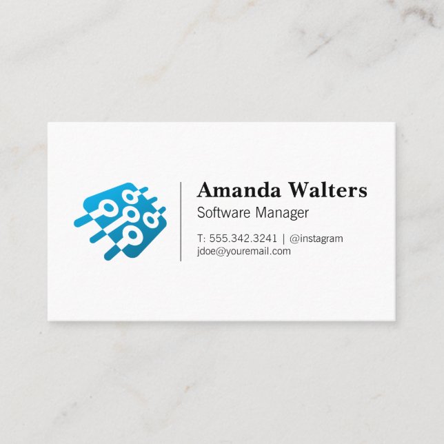 Tarjeta De Visita Microchip técnico | Hardware de software | Ingenie (Anverso)