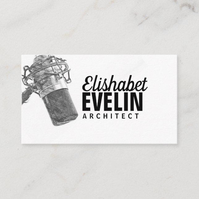 Tarjeta De Visita micrófono de audio g567 (Anverso)