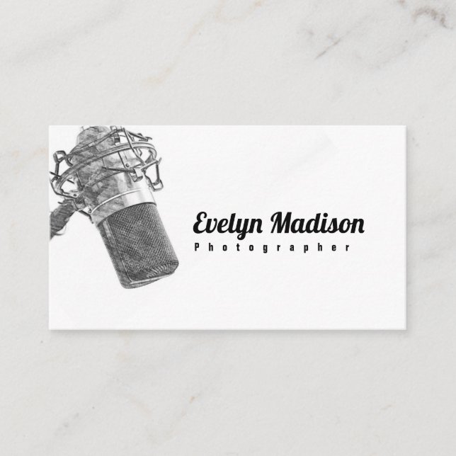 Tarjeta De Visita micrófono de audio yu7677 (Anverso)