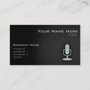 Tarjeta De Visita Micrófono gris de Ash