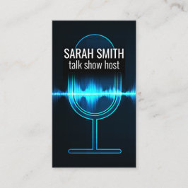 Tarjeta De Visita Micrófono | Onda de sonido digital