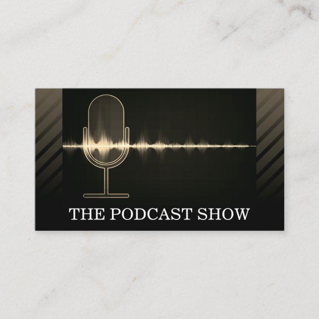 Tarjeta De Visita Micrófono | Onda de sonido digital (Anverso)