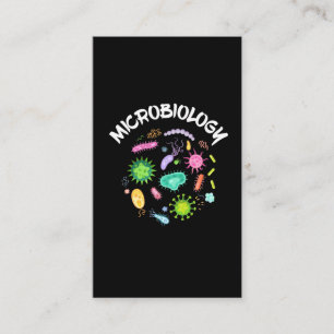 Tarjeta De Visita Microscopio bacteriano científico de microbiolog