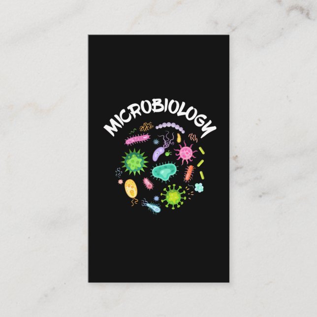 Tarjeta De Visita Microscopio bacteriano científico de microbiología (Anverso)