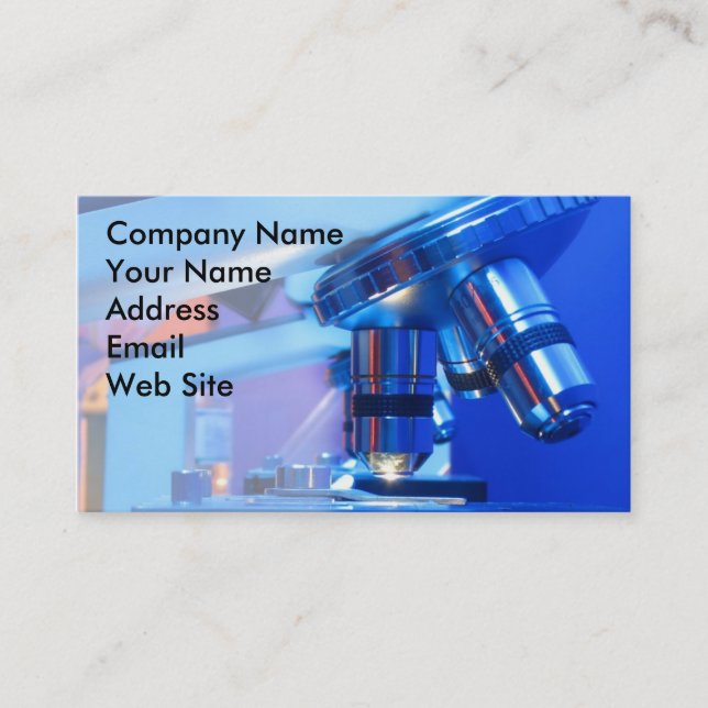 Tarjeta De Visita Microscopio científico (Anverso)