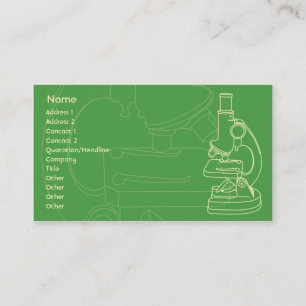 Tarjeta De Visita Microscopio - negocio