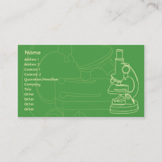 Tarjeta De Visita Microscopio - negocio