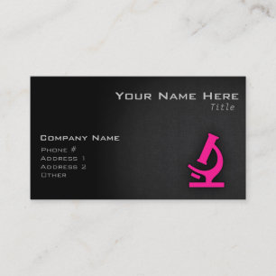 Tarjeta De Visita Microscopio rosa caliente