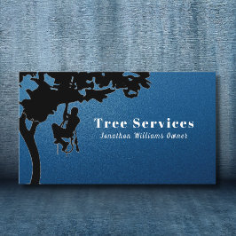 Tarjeta De Visita Midnight Blue Professional Tree Trimming