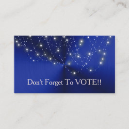 Tarjeta De Visita Midnight Blue Starlight Cascade Vote Reminder