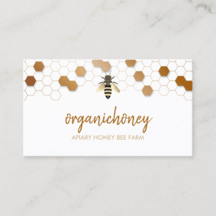 Tarjeta De Visita Miel cruda Pura Apiar Honeycomb
