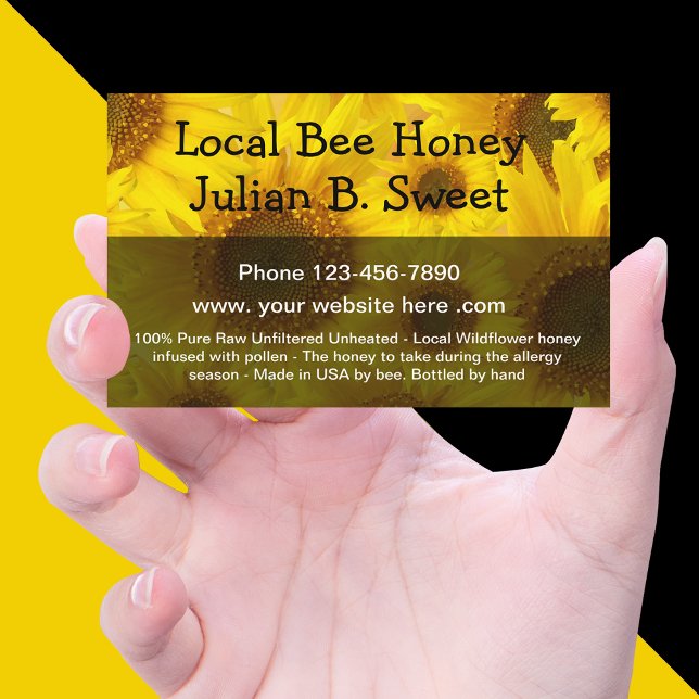 Tarjeta De Visita Miel de abeja local (Subido por el creador)