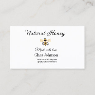 Tarjeta De Visita miel natural casera panal de abeja añadir nombre