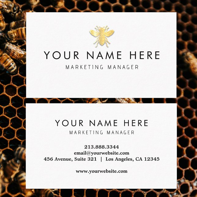 Tarjeta De Visita miel profesional Bee BeeKeeper (Subido por el creador)