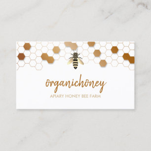 Tarjeta De Visita Miel Pura Cruda de Abejas Colmena Apiario