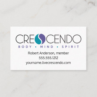 Tarjeta De Visita Miembro del crescendo