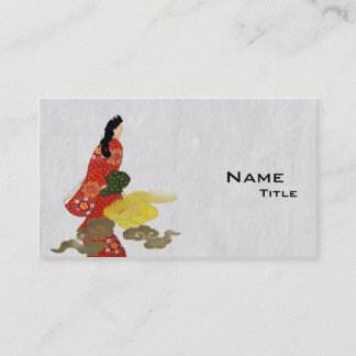 Tarjeta De Visita Mikaeri Bijin en kimono