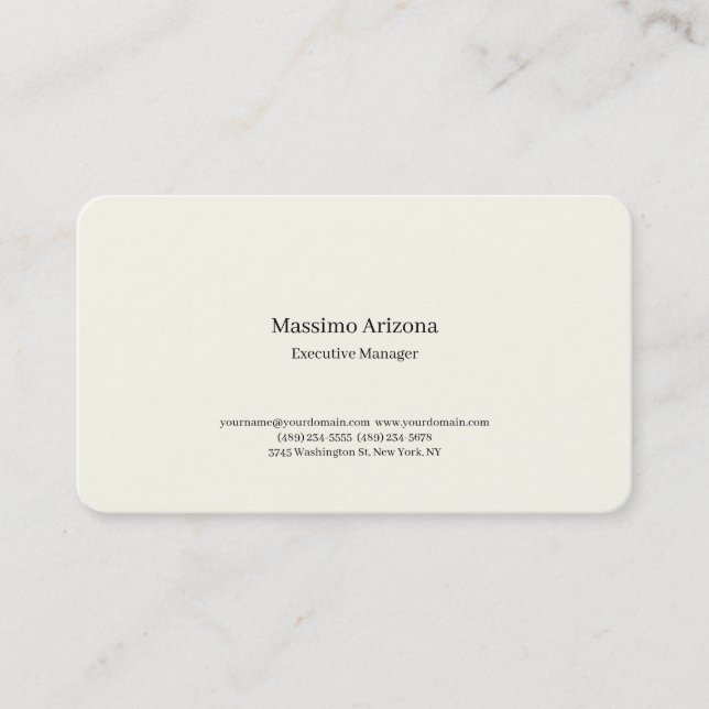 Tarjeta De Visita Milky Way Plain Professional Modern Minimailst (Anverso)