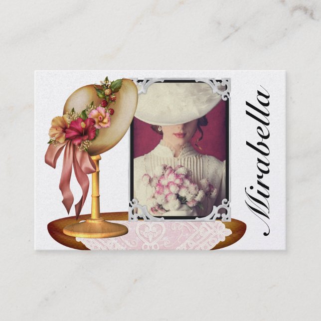 Tarjeta de visita Millinery / Fashion / Photograph (Anverso)