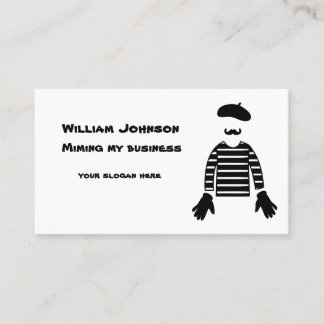 Tarjeta De Visita Mime Pantomime Miming My Business Card