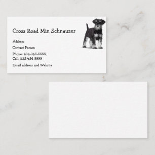 Tarjeta De Visita Min Schnauzer Dog Mascota Animal Business Card Mag