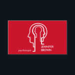 Tarjeta De Visita Mind Science Human Head Psicología Roja<br><div class="desc">Mind Science Human Head Psicología Roja</div>