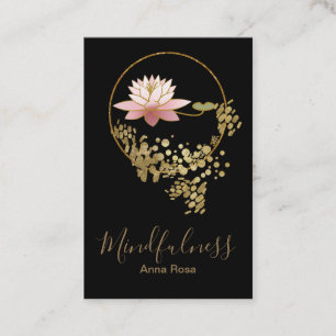 Tarjeta De Visita Mindfulness de la meditación de la yoga del