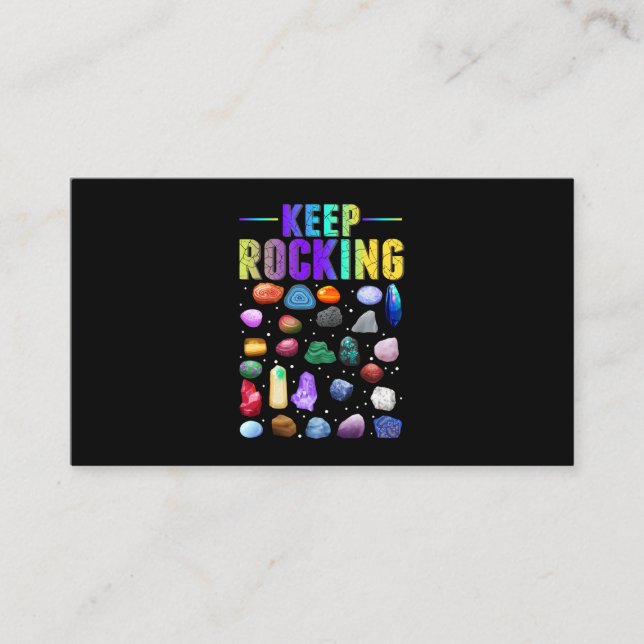 Tarjeta De Visita Mineral Rock Collecting Geologist Geology (Anverso)