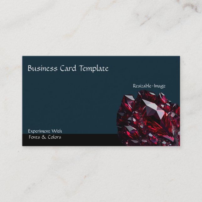 Tarjeta De Visita Minerales Crystal Energy Ruby Business Card (Anverso)