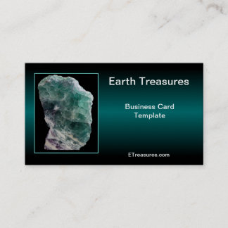 Tarjeta De Visita Minerales de Geode verde azulados agudizan cristal