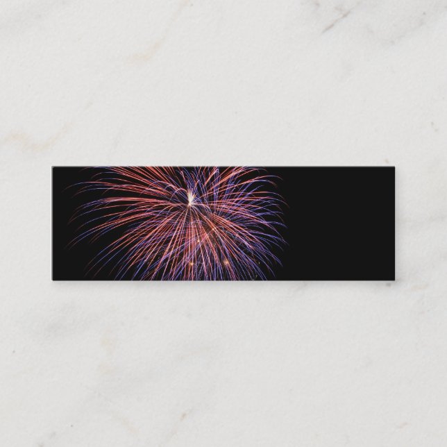 Tarjeta de visita Mini Bookmark para Fireworks (Anverso)