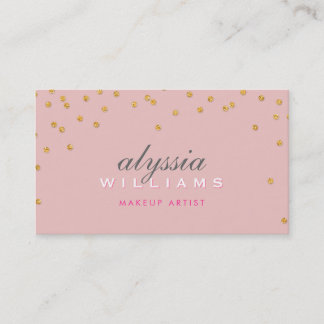Tarjeta De Visita mini confetti mini oro brillante purpurina rosa pá
