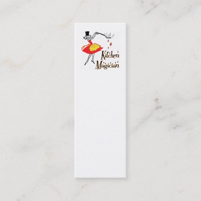 Tarjeta de visita Mini Marcador Retro Magician de  (Anverso)
