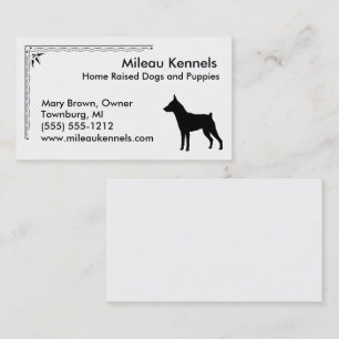Tarjeta De Visita Miniatura Pinscher Silhouette
