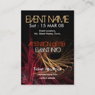 Tarjeta De Visita miniFLYER #003 del FIESTA del ACONTECIMIENTO