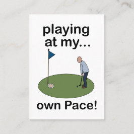 Tarjeta De Visita Minigolf Golf en Miniatura Jugando a Mi Propio Rit