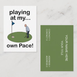 Tarjeta De Visita Minigolf Golf en Miniatura Jugando a Mi Propio Rit