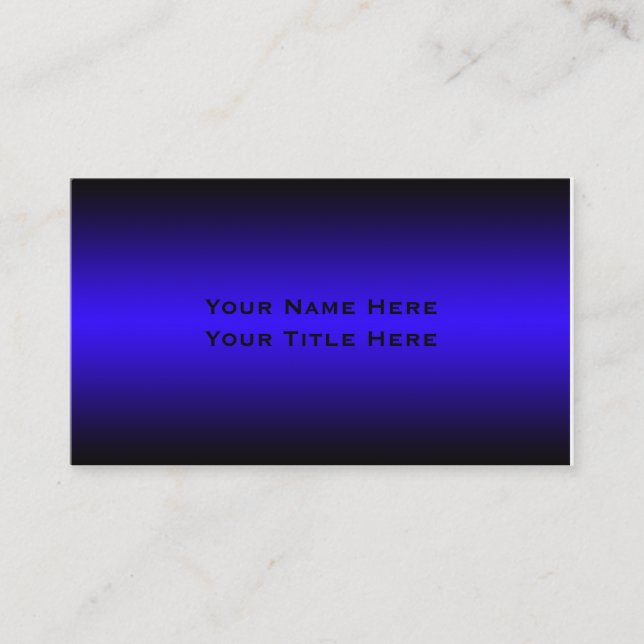 Tarjeta de visita mínima azul (Anverso)