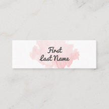 Tarjeta de visita mínima de la acuarela PalePink