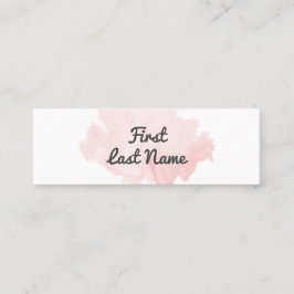 Tarjeta de visita mínima de la acuarela PalePink