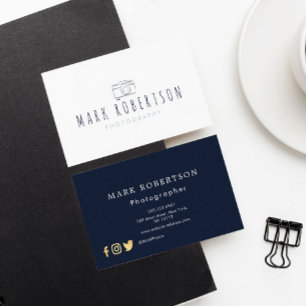 tarjeta de visita mínima del fotógrafo de la