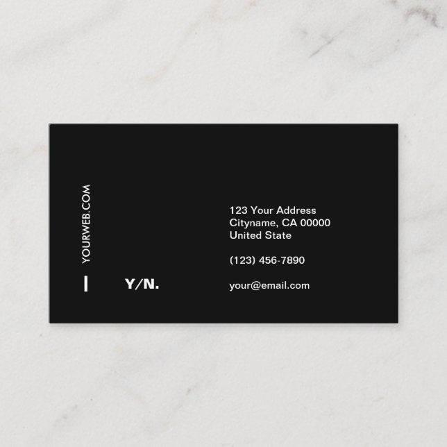 Tarjeta de visita mínima moderna de la tipografía (Anverso)