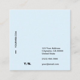 Tarjeta de visita mínima moderna del cuadrado de