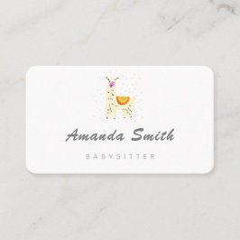 Tarjeta de visita mínima para bebés de Llama