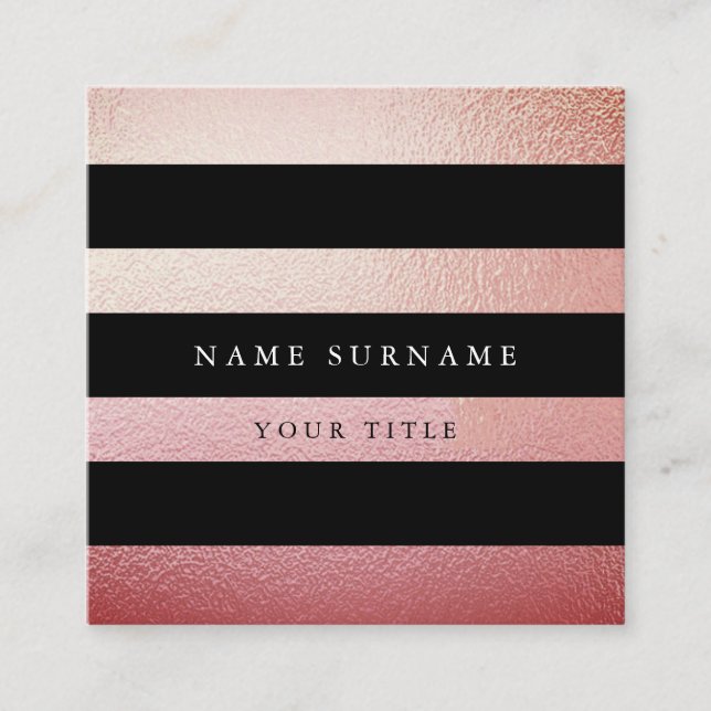 Tarjeta de visita mínima profesional del cuadrado (Anverso)