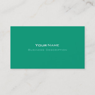 Tarjeta de visita mínima verde esmeralda