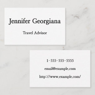 Tarjeta de visita mínima y moderna del consejero