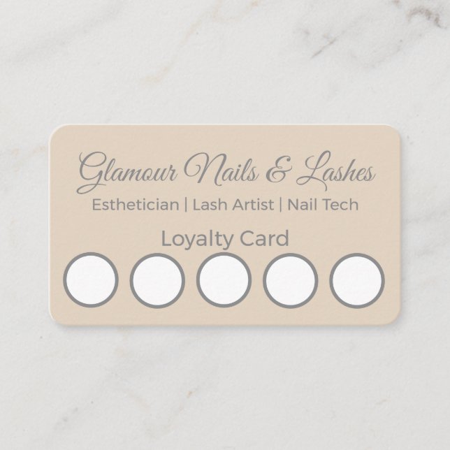 Tarjeta De Visita Minimal Beauty Salon/Wellness Parlor Loyalty Card (Anverso)
