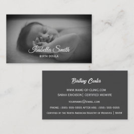 Tarjeta De Visita Minimal Birth Doula Newborn Care Design